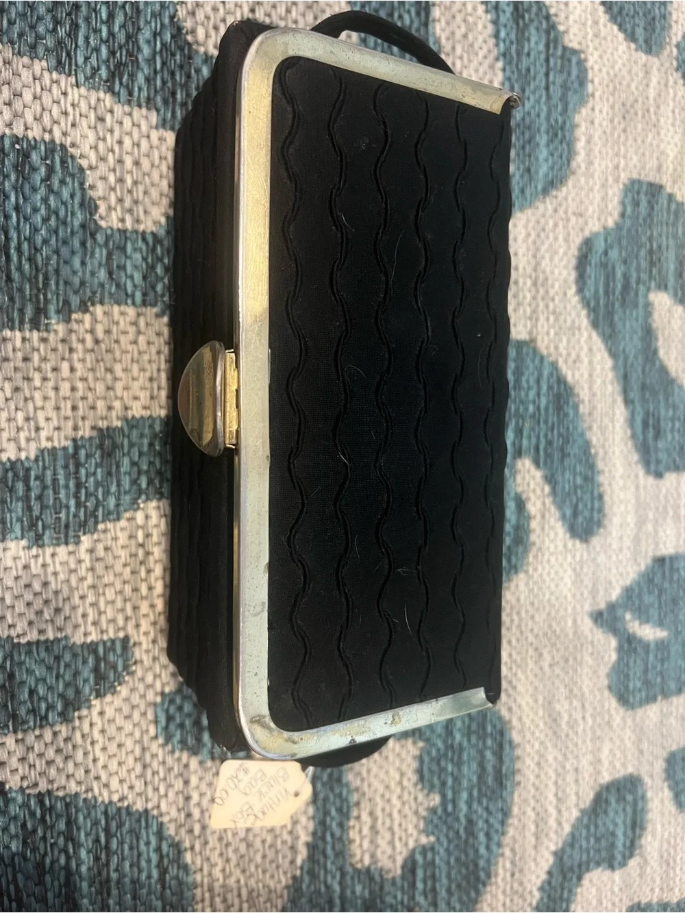 Vtg Black Women’s Box Clutch